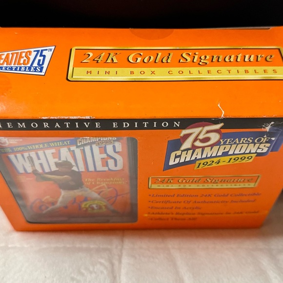 VTG Wheaties 75th Collectibles CAL RIPKEN JR 24k Gold Signature Mini Box w/COA - Picture 5 of 7